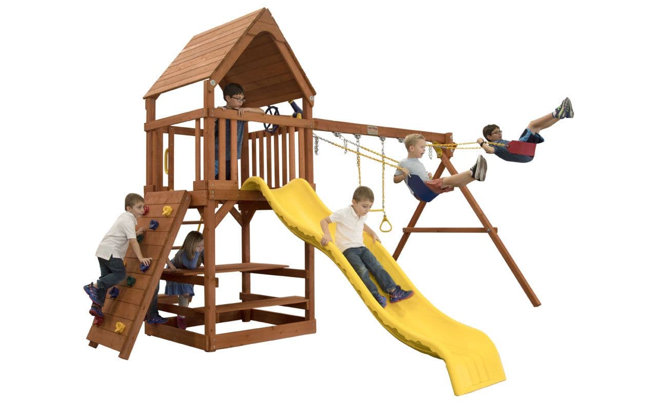 Toucan Fort with Wood Roof & Multi-Color Option